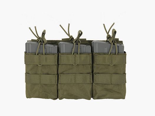 Triple Open Top 7.62 Mag Pouch - Olive [8FIELDS]