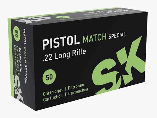 SK PISTOOL MATCH SPECIAAL .22LR 2,59g 40gr 50St.