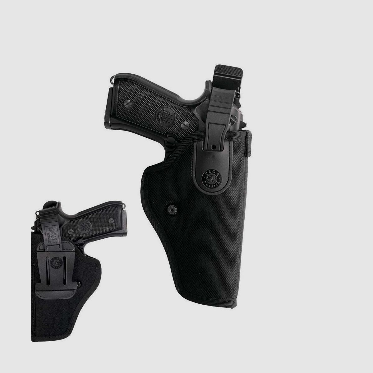 Nylonholster mit Stop-Snap-Funktion Sig Sauer P225/P228/P229/P250, H&K P2000/P30/SFP9-VP9,USP Compact, Glock 19/19X/23/25/32/38/45,Sig Sauer P320 Compact-Rechtshänder