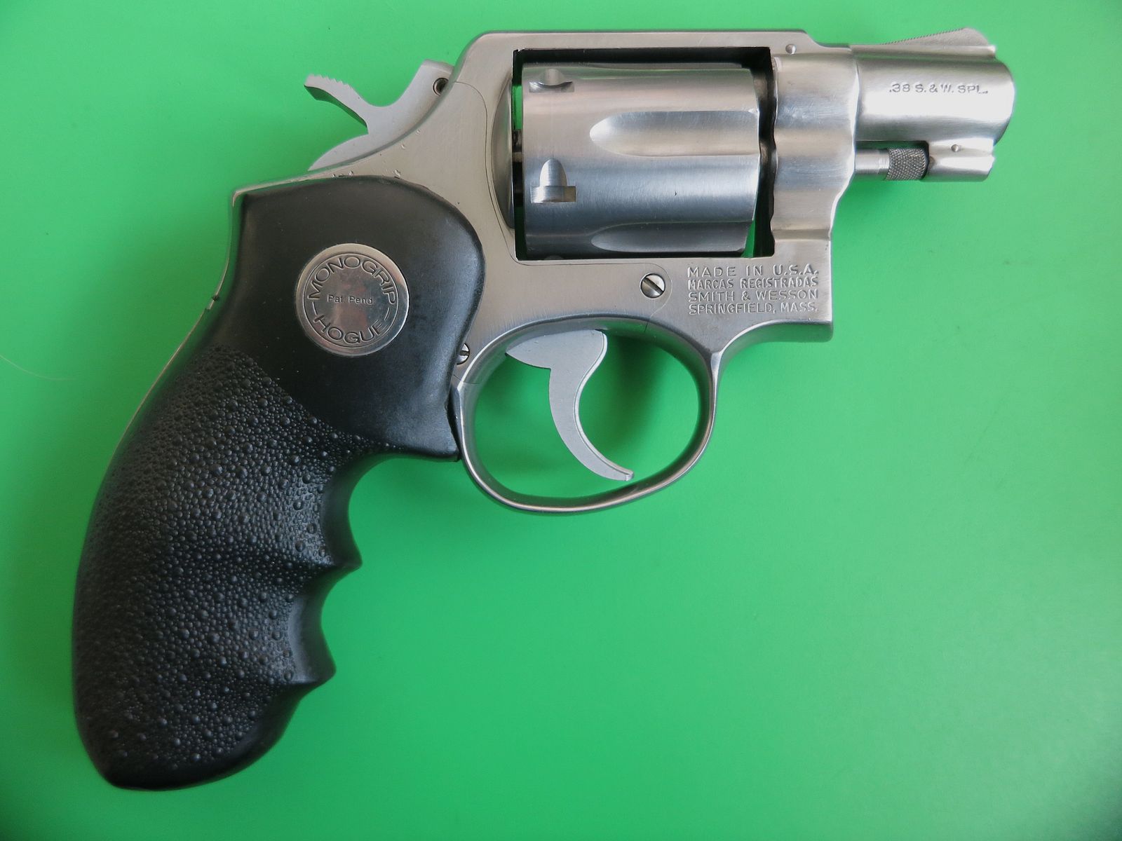 Smith&Wesson Mod. 64, .38 Special, 2" canna, inossidabile, HOGUE-Monogrip, colpo di grazia   #91, immagine 1 di 10