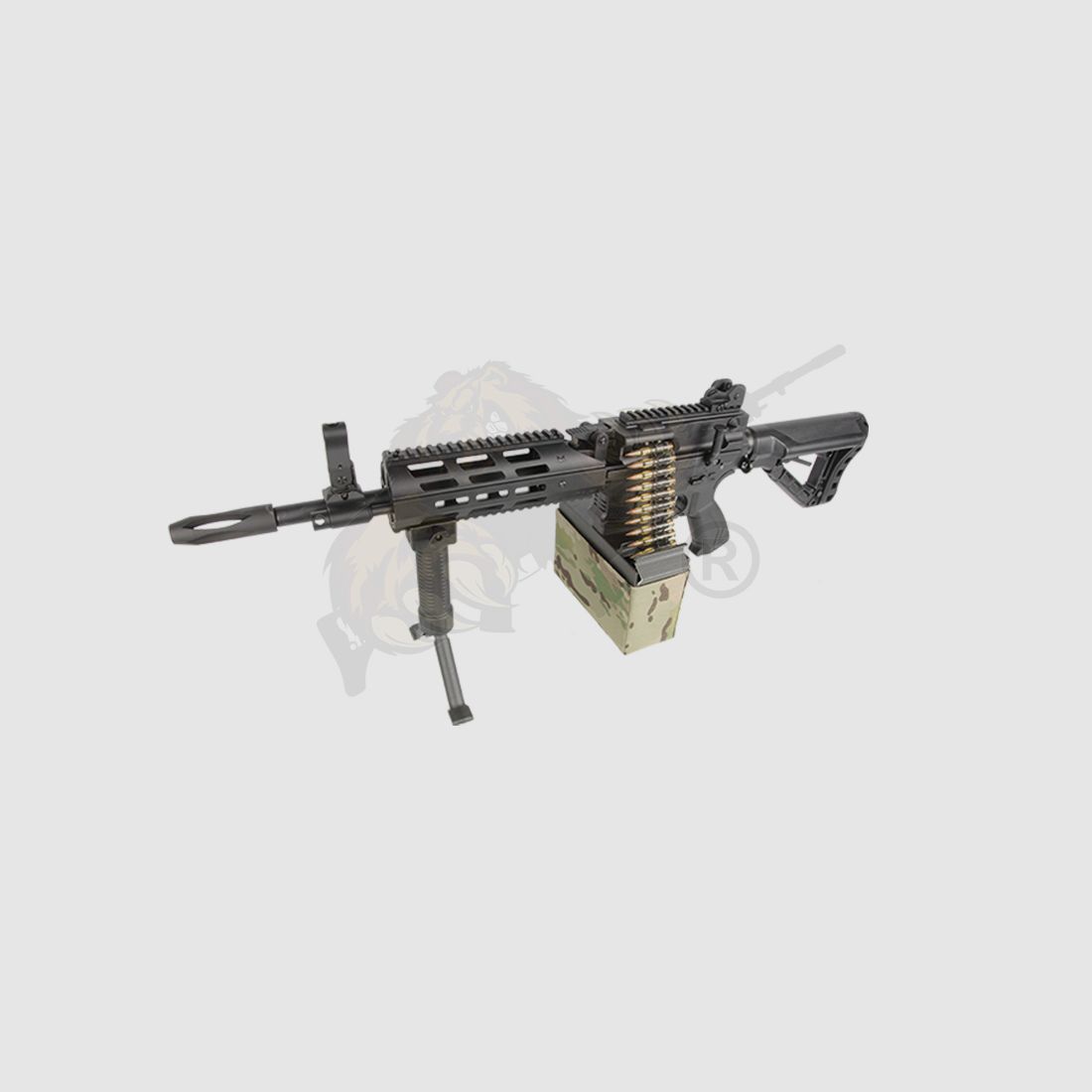G&G CM16 LMG mit ETU in Schwarz Airsoft Frei ab 18 - S-AEG -F-