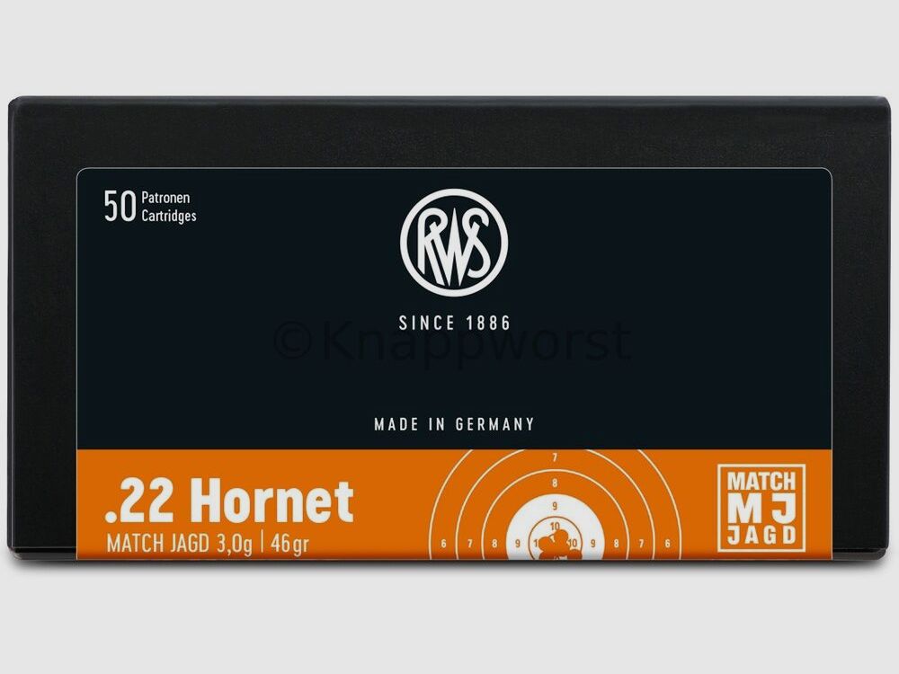 RWS RWS .22 Hornet MJ 3,0g 50 Stck.