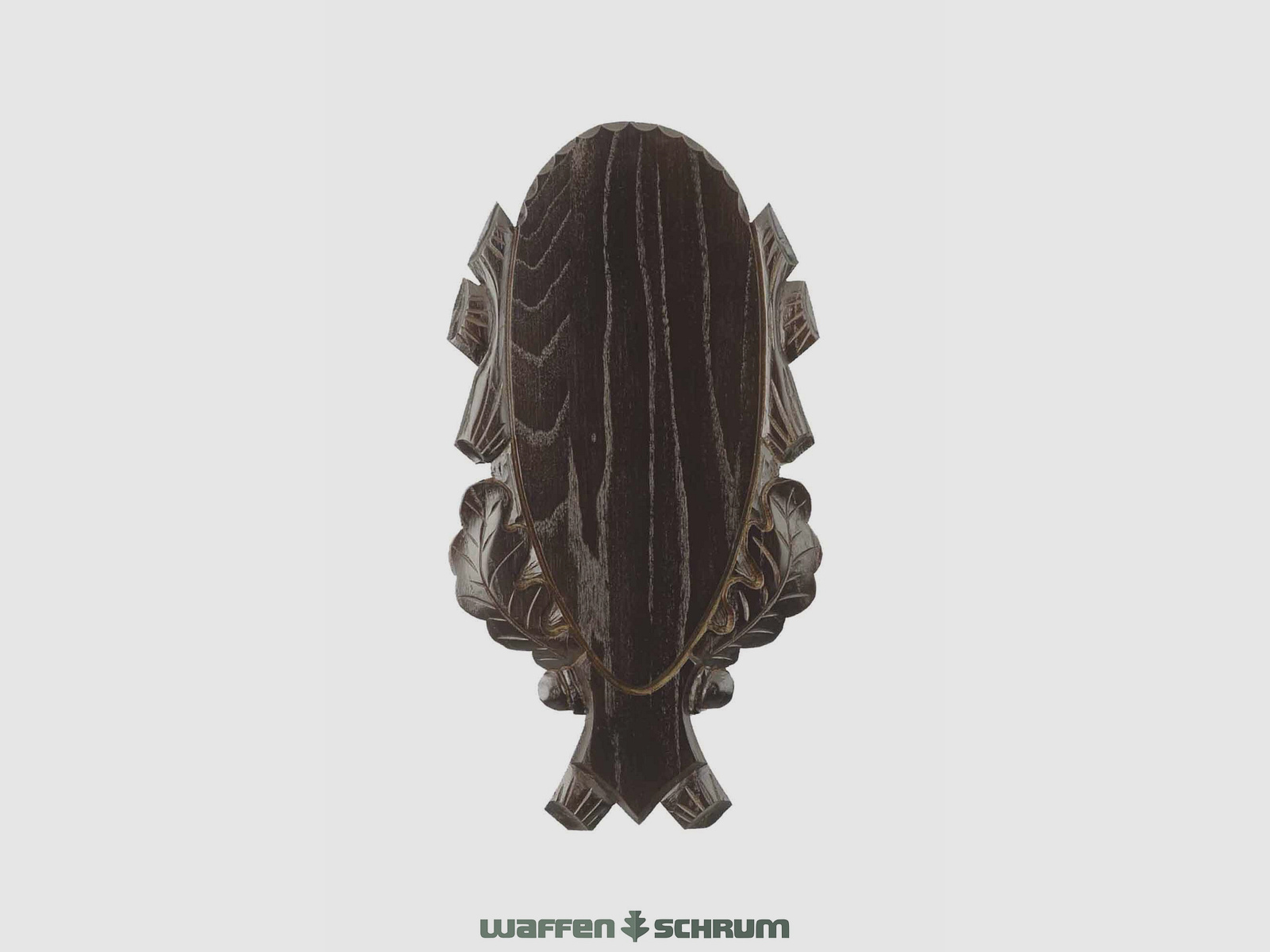 Eurohunt Geweihbrett 45x20cm Eiche - Dunkel - Geschnitzt Außenmaß 57x33cm