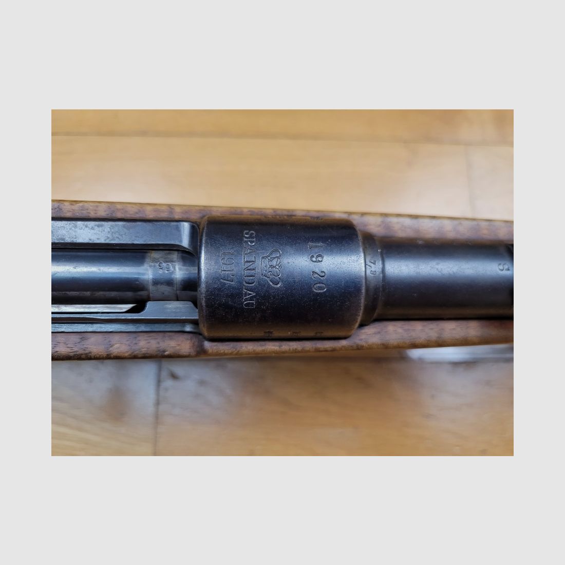 Wunderschönes Gewehr G98 – Gewehr 1898 – Arsenal Spandau 1917, von der Reichswehr 1920 überholt – Modell vor 1924 – Das fehlende Glied! – Mono-Seriennummer – Gewehrriemen – Museumszustand!, Bild 21 von 34