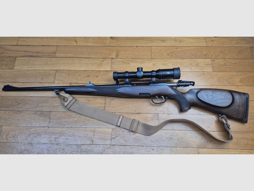 Sehr schöne Steyr Mannlicher Modell M Repetierbüchse – Ein klassisches Hochwildjagd-Gewehr – Steyr Waffen Österreich von 1990 – Kal. 7×64 – Holz von hoher Qualität in TBE+ – Brünierung zu 99,8% – Perfekte Mechanik – Ultra feiner Abzug – Traumhaftes, gewickeltes Rohr – Gute Konus M-30 1-4×24 Zielfernrohr – Eine gewinnende Kombination in ausgezeichnetem Zustand – TBE+/TBE++, Bild 37 von 46