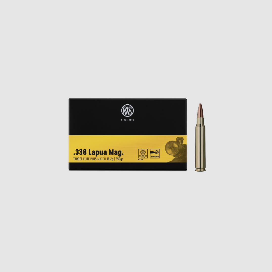 20 nabojów RWS kal. 338 Lapua Mag 250gr Target Elite Plus Match