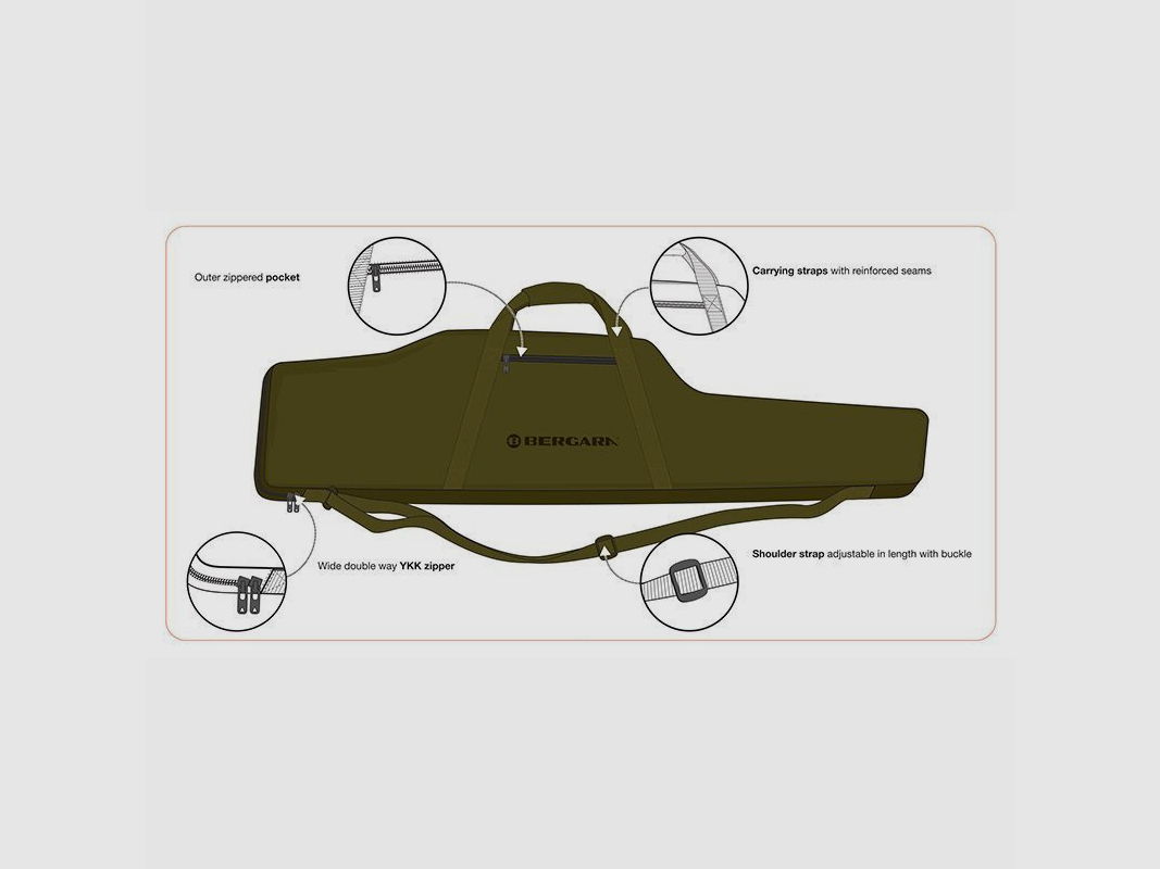 Futteral voor Bergara geweren tot 130×30/15×8 cm, afbeelding 6 van 6
