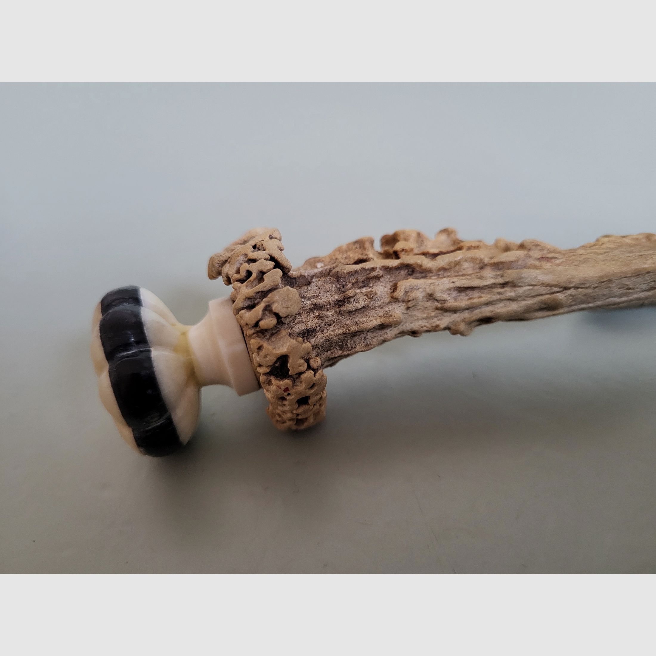 Alte  Jagd Messer . A. Küllenberg Solingen GR- 1925er Jahre - Hirschhorn Griff