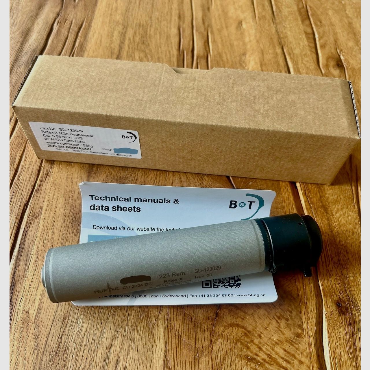 B&T ROTEX-X (.223) con QD quick detach per AR-15 NATO A2 suppressor da volata | usato poco, immagine 4 di 5