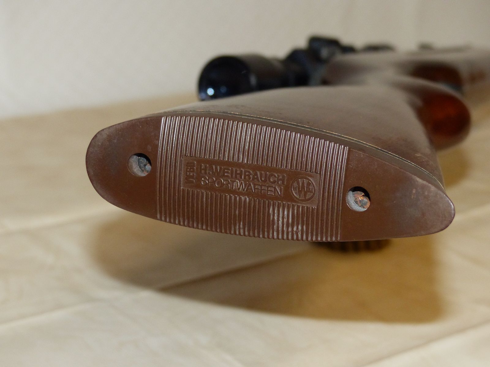 Rifle de aire comprimido Weihrauch Mod. HW 35 con F, seguro y mira telescópica vintage