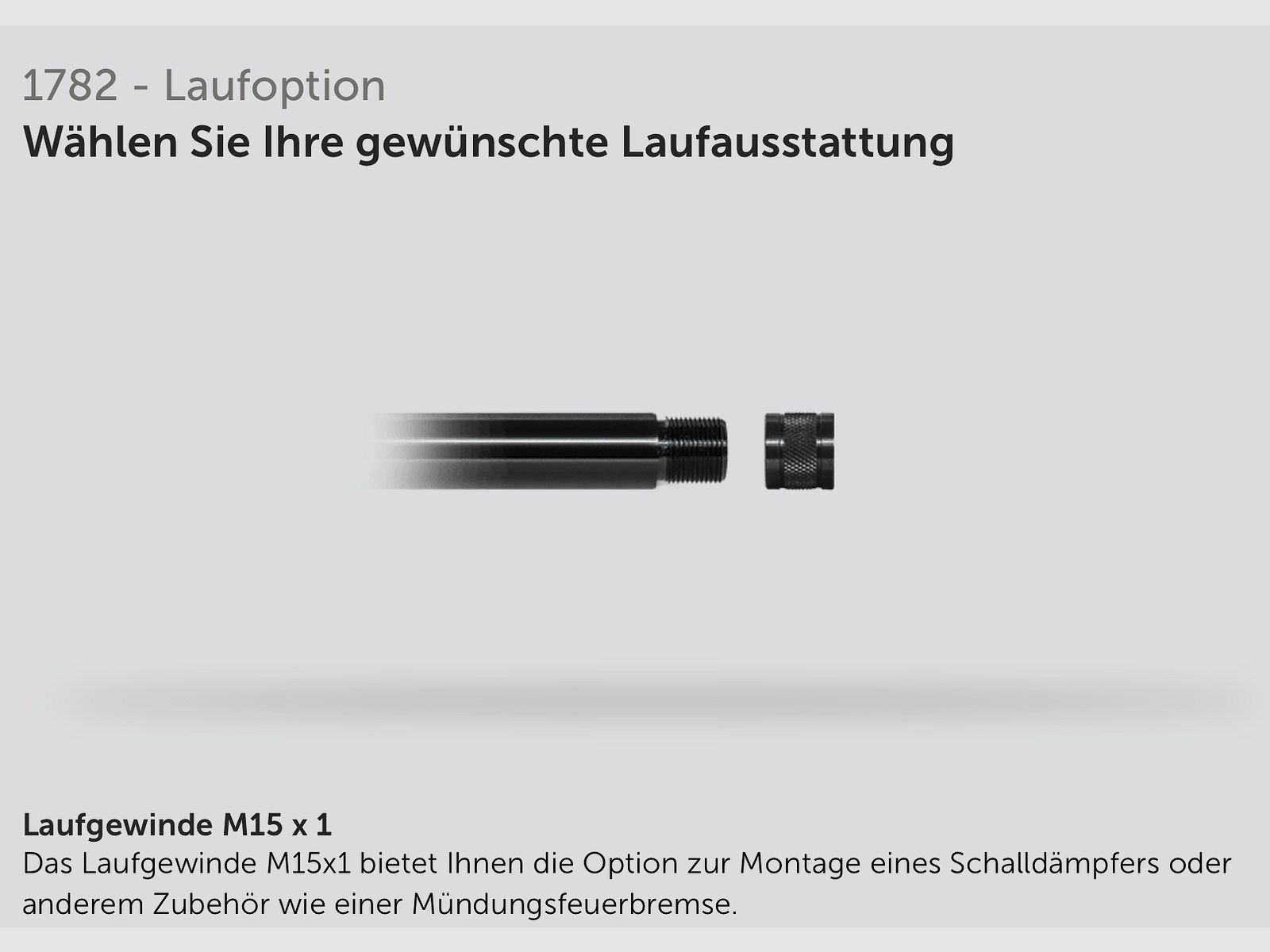 J.G. Aschütz 1782 D G-15x1 Classic caliber .243 Win. bolt-action rifle LL 580mm M15x1 thread