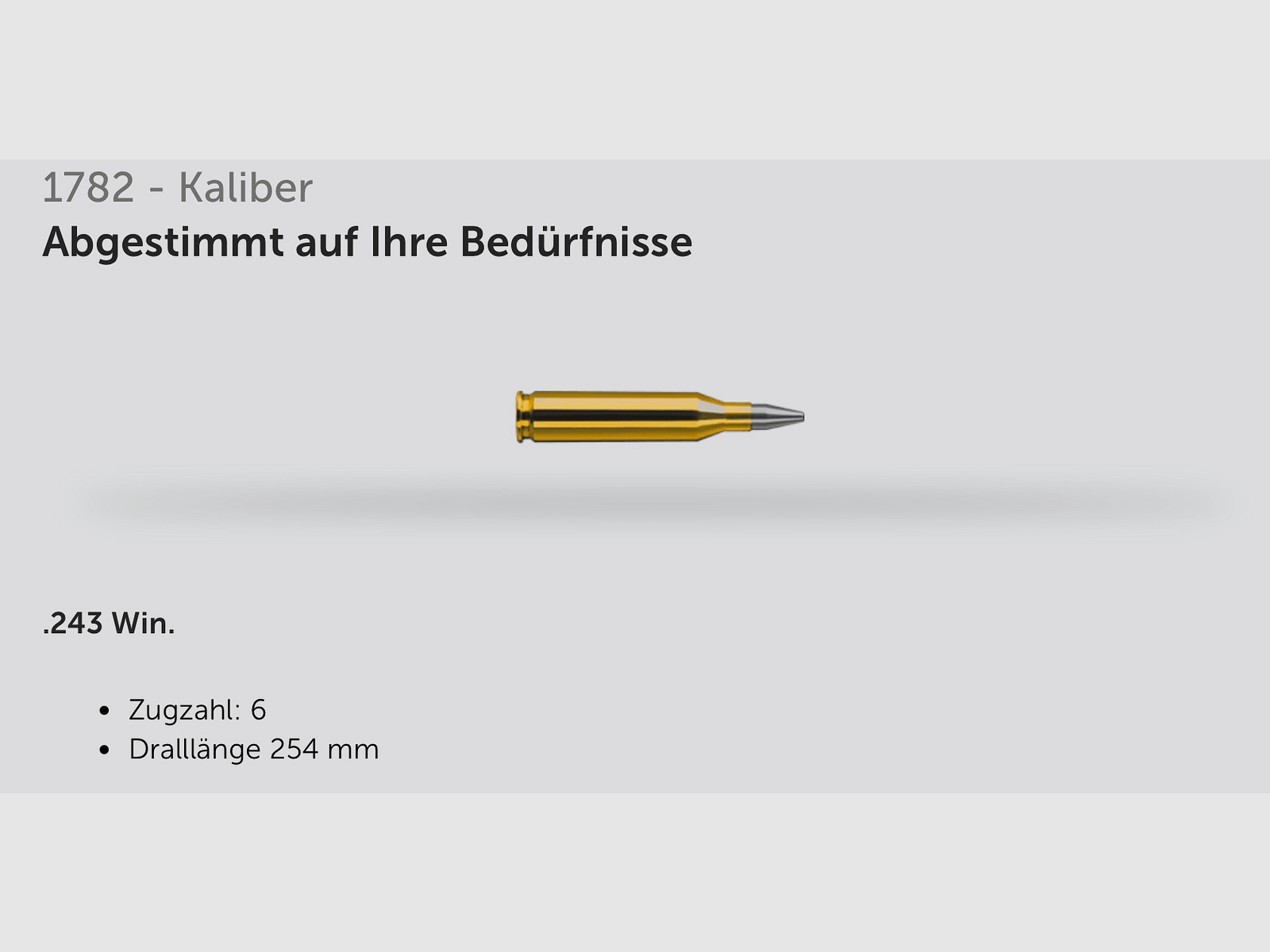 J.G. Aschütz 1782 D G-15x1 Classic caliber .243 Win. bolt-action rifle LL 580mm M15x1 thread