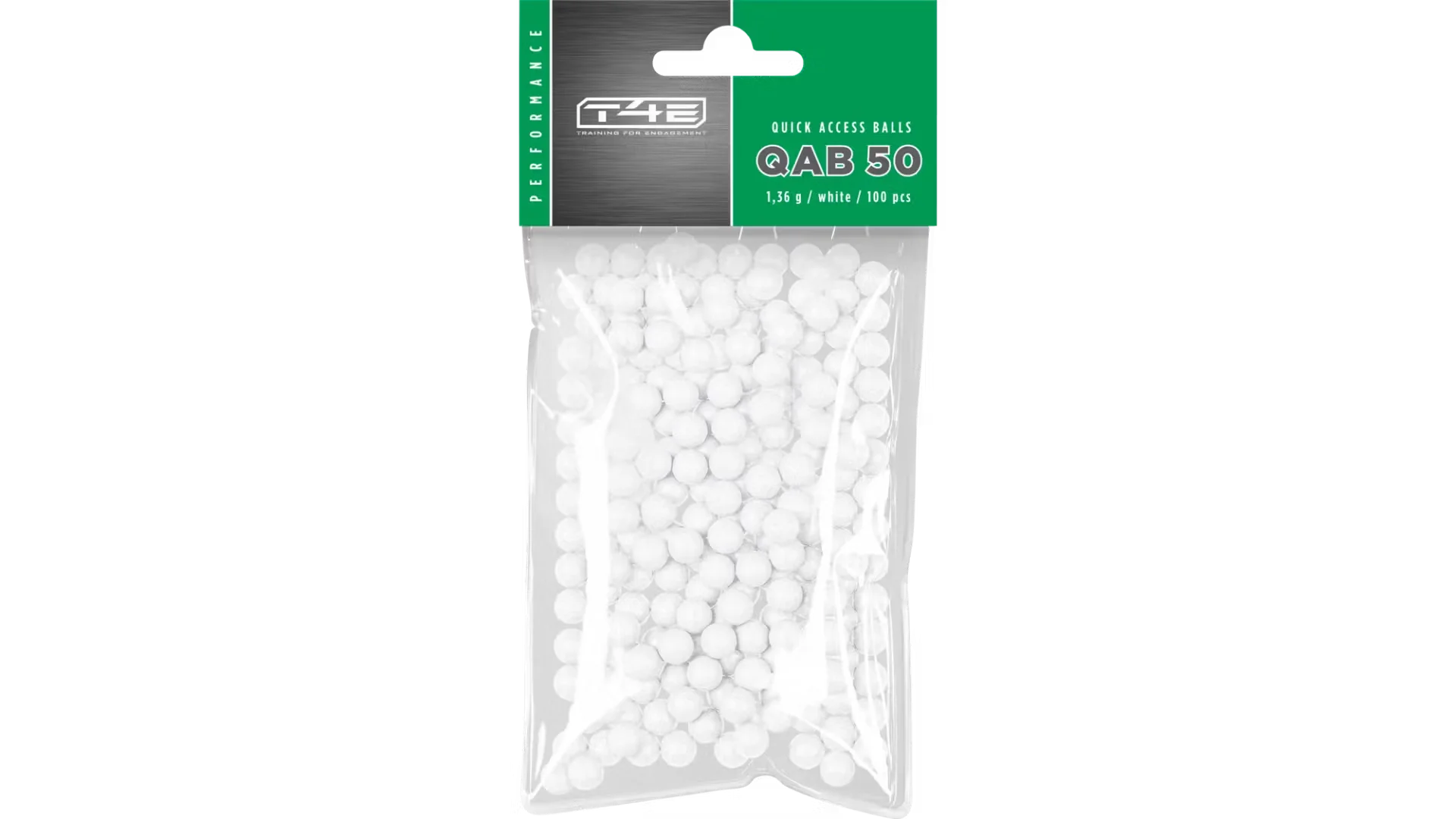 Balles en polymère T4E Cal. .50, QAB 50 100 pièces 1.36g, balles spéciales avec fonction de bris de verre
