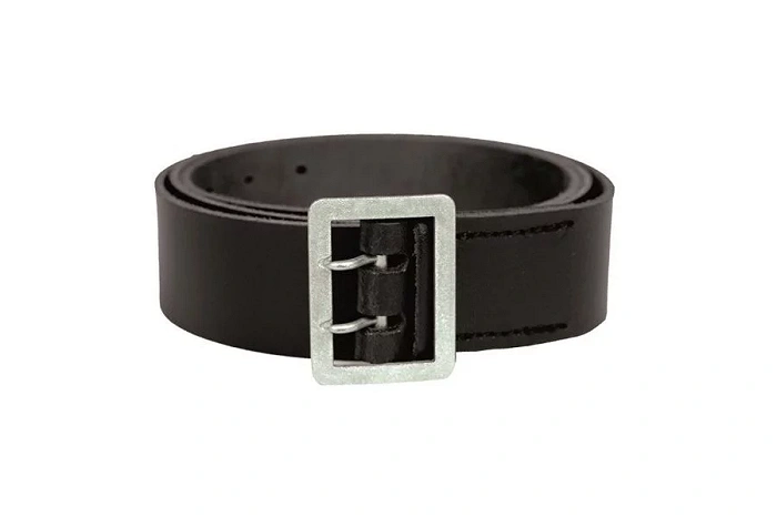 Black military leather belt MIL-TEC