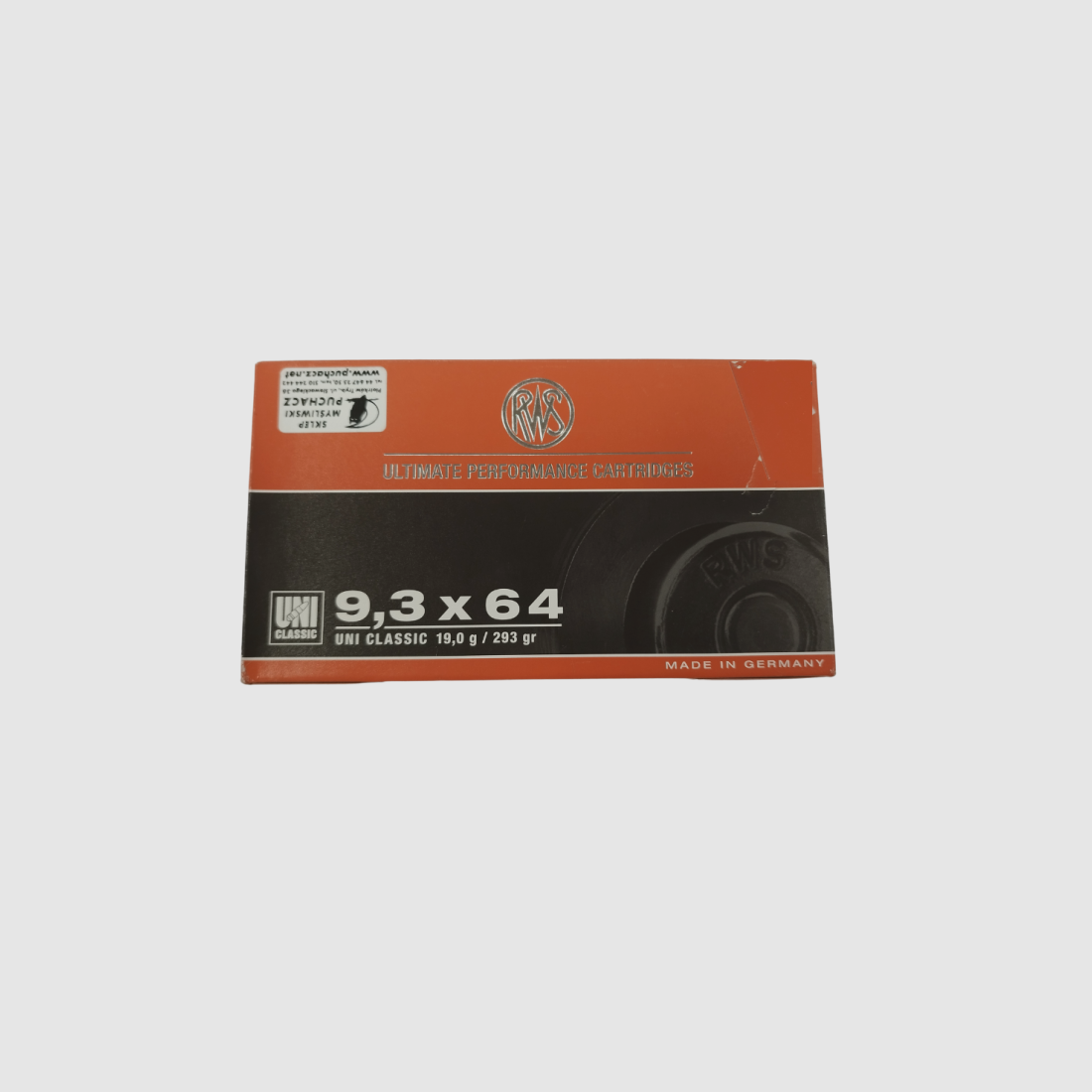 Munizioni RWS 9,3x64 UNI 19 g, immagine 1 di 3