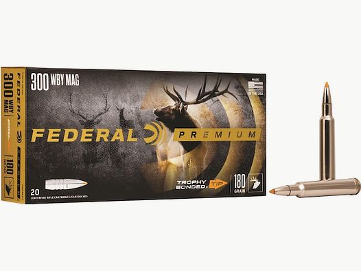 Federal Premium Trophy Bonded Tip .300 Wby. Mag. 180GR 20 cartuchos
