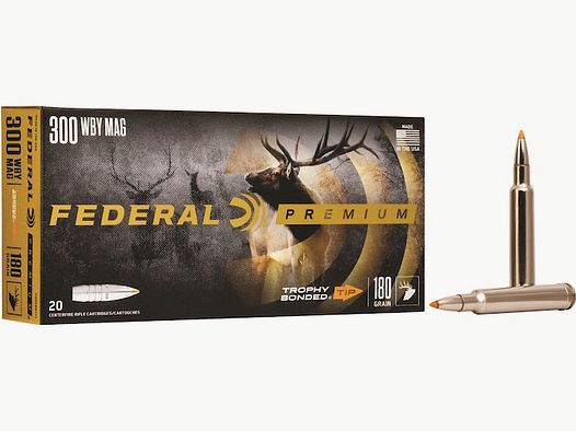 Federal Premium Trophy Bonded Tip .300 Wby. Mag. 180GR 20 cartucce