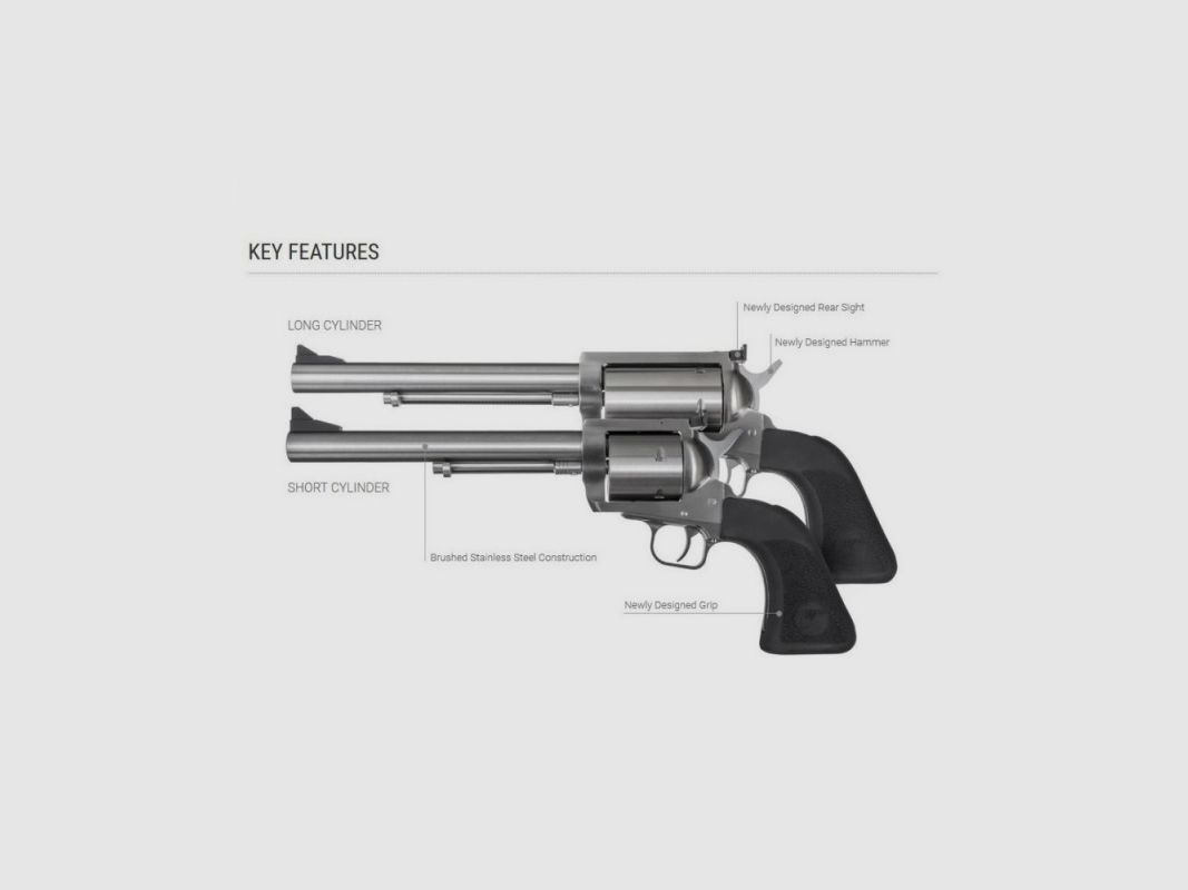 Magnum Research .45-70Govt. BFR Long 5 Patronen 7,5" Zoll