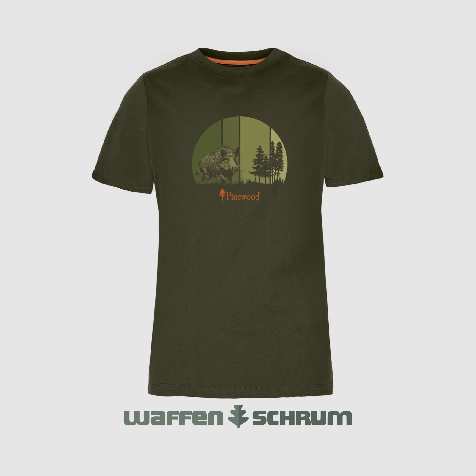 Pinewood T-Shirt Wild Boar W Olive