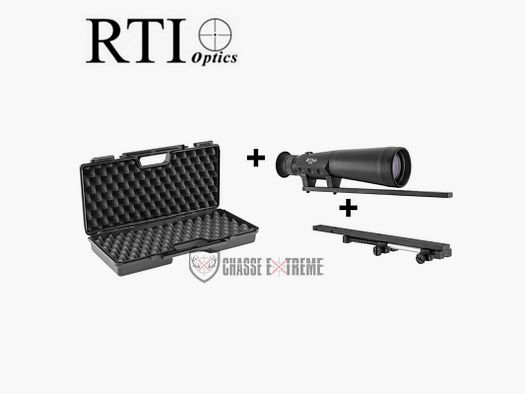 Pakket Richtkijker Hut 1/2 Verrekijker 9X63 RTI OPTICS + Terugslagsteun + Wapenhoes