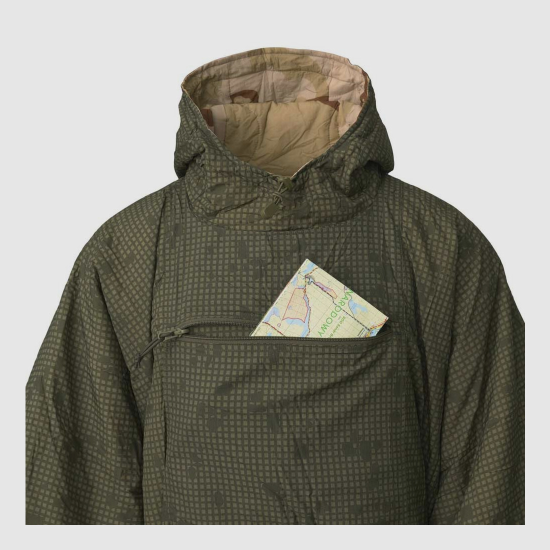 HELIKON-TEX REVERSIBLE SWAGMAN ROLL PONCHO CLIMASHIELD APEX  DESERT NIGHT CAMO / US DESERT