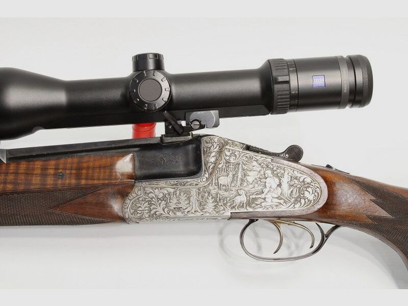 Heym Bergstutzen Mod. 55 zijwaarts met Zeiss HT 2,5-10x50