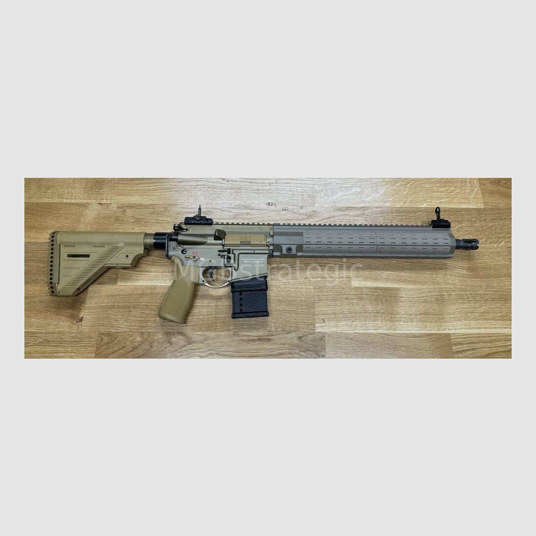 sportingly approved! H&K MR223 A3 14.5" barrel - SPORT - sand-colored semi-automatic rifle .223Rem - Heckler & Koch - civilian version H&K 416 G38 / barrel length = 36.83 cm / KSK barrel length G95K