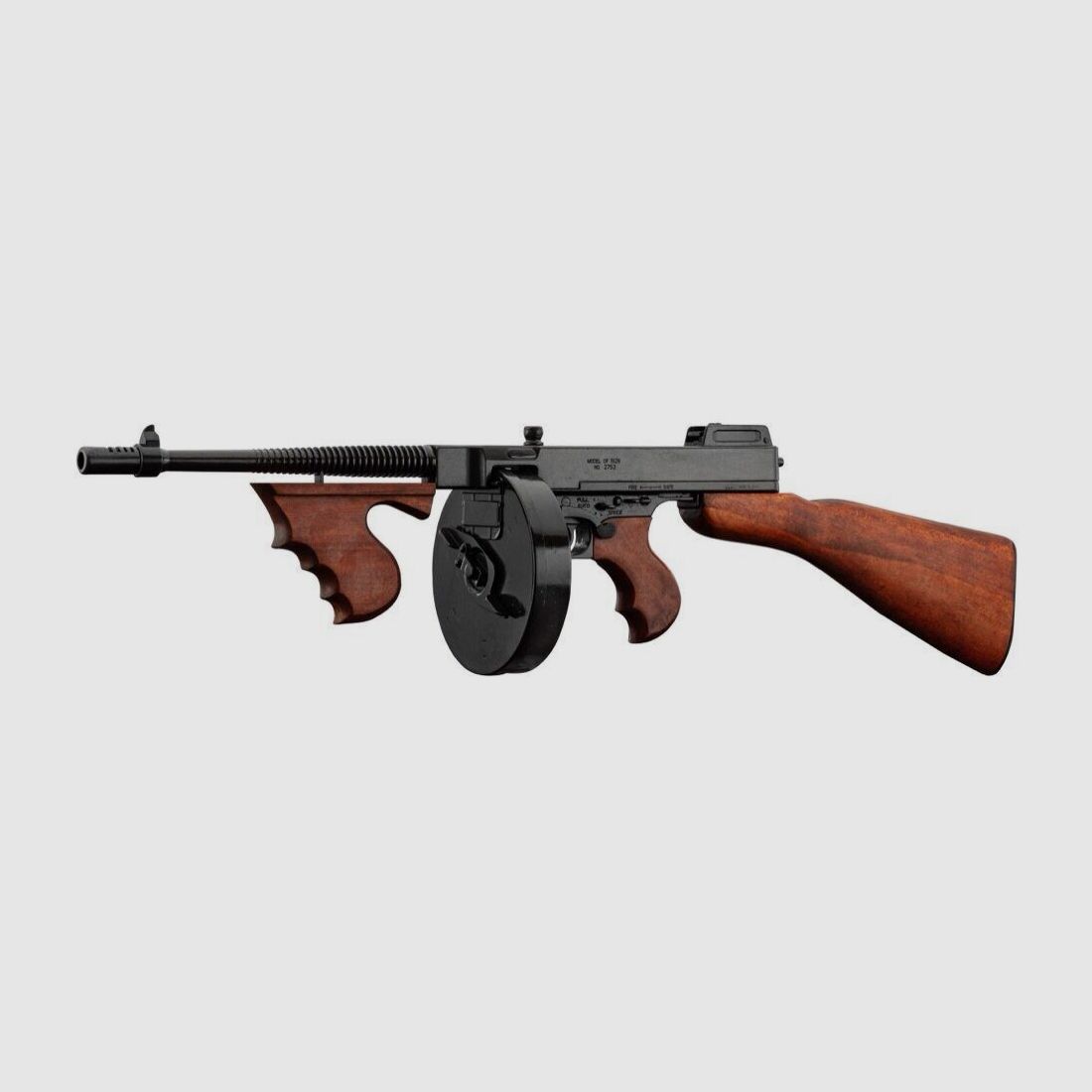 Dekorative Denix-Replik der Maschinenpistole Thomson M1928 – Camembert-Magazin, Bild 2 von 8