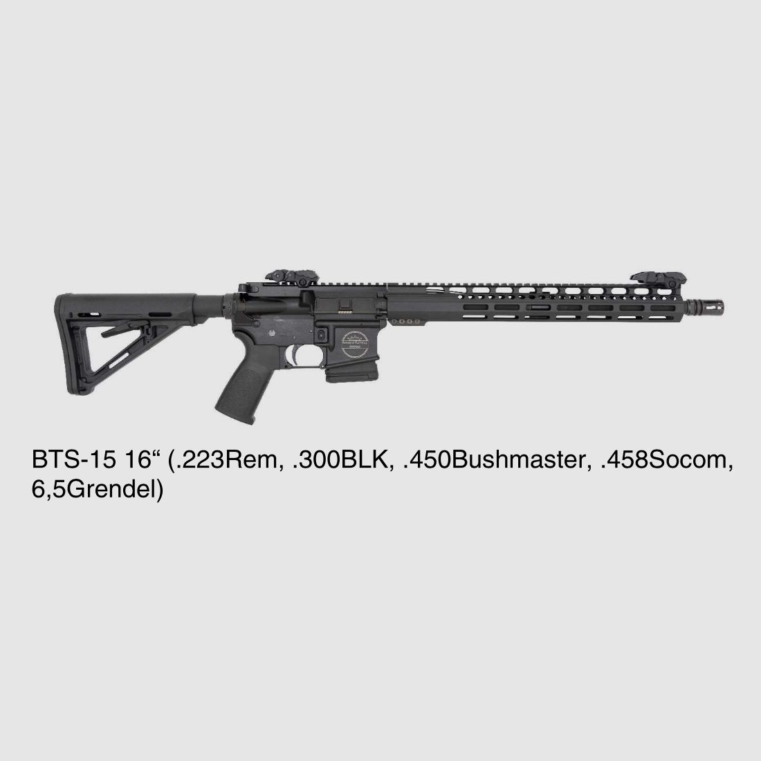 AR15 oder AR Wechselsystem in den Kalibern .223Rem, 9mm Luger, .300 AAC Blackout .450 Bushmaster 6,5 Grendel von BTS Bavarian Tactical Systems