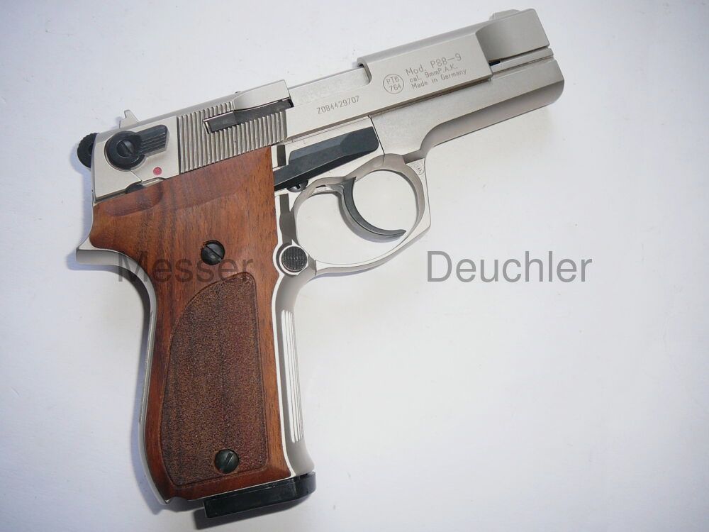 Walther P88 vernickelt/Holzgriffschalen
