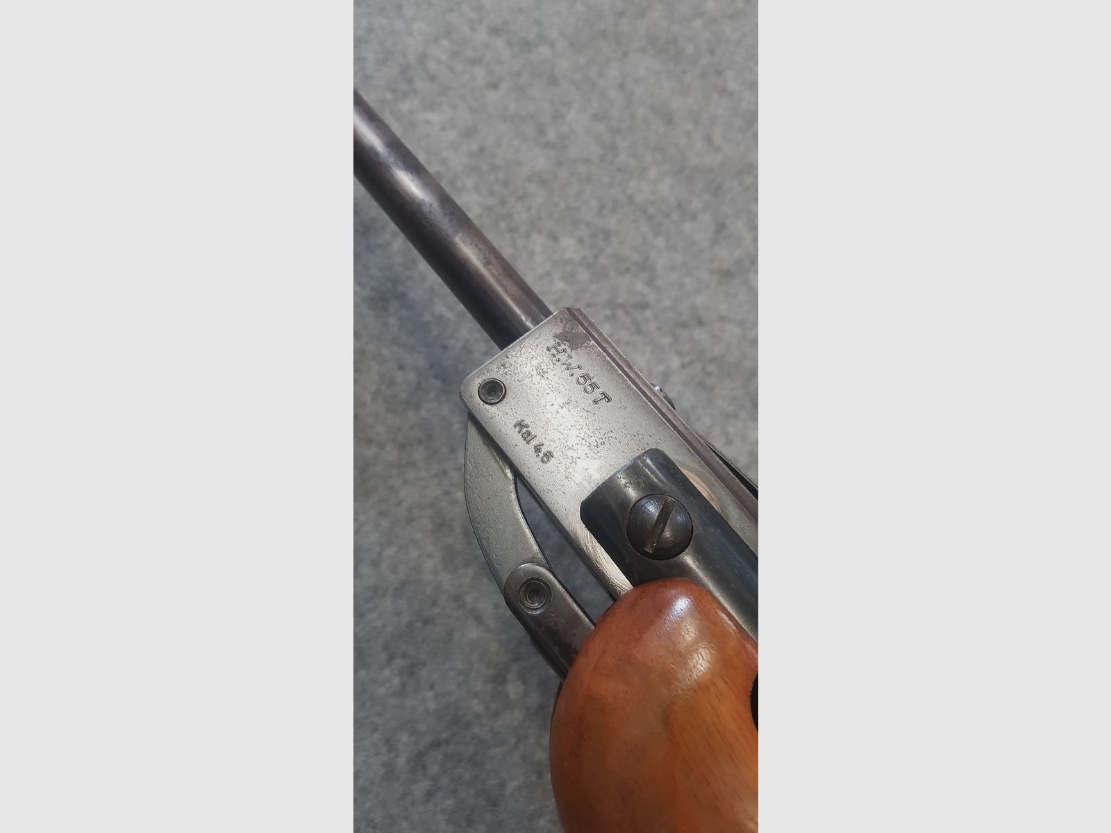 Sehr altes Weihrauch HW55 T  mit Tiroler Walnussschaft Knicker Luftgewehr  ohne F-Zeichen aus den 60iger Jahren cal. 4,5mm Diabolo