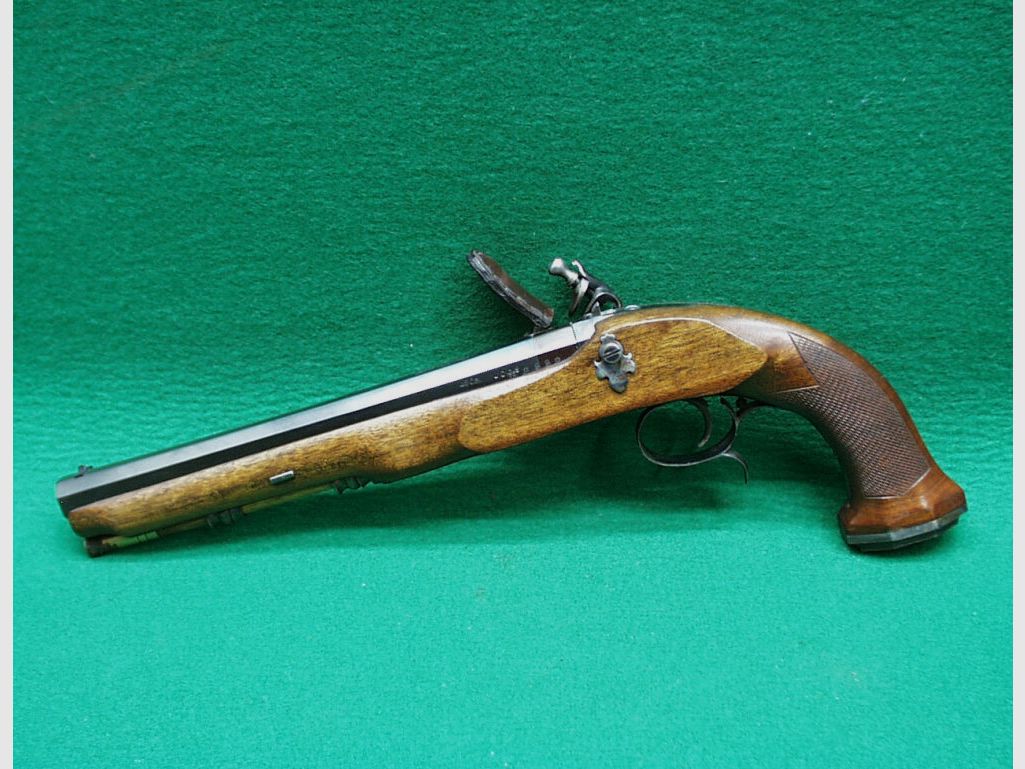 Artax Boutet Stein castle pistol, cal. 45 smooth, with fish skin