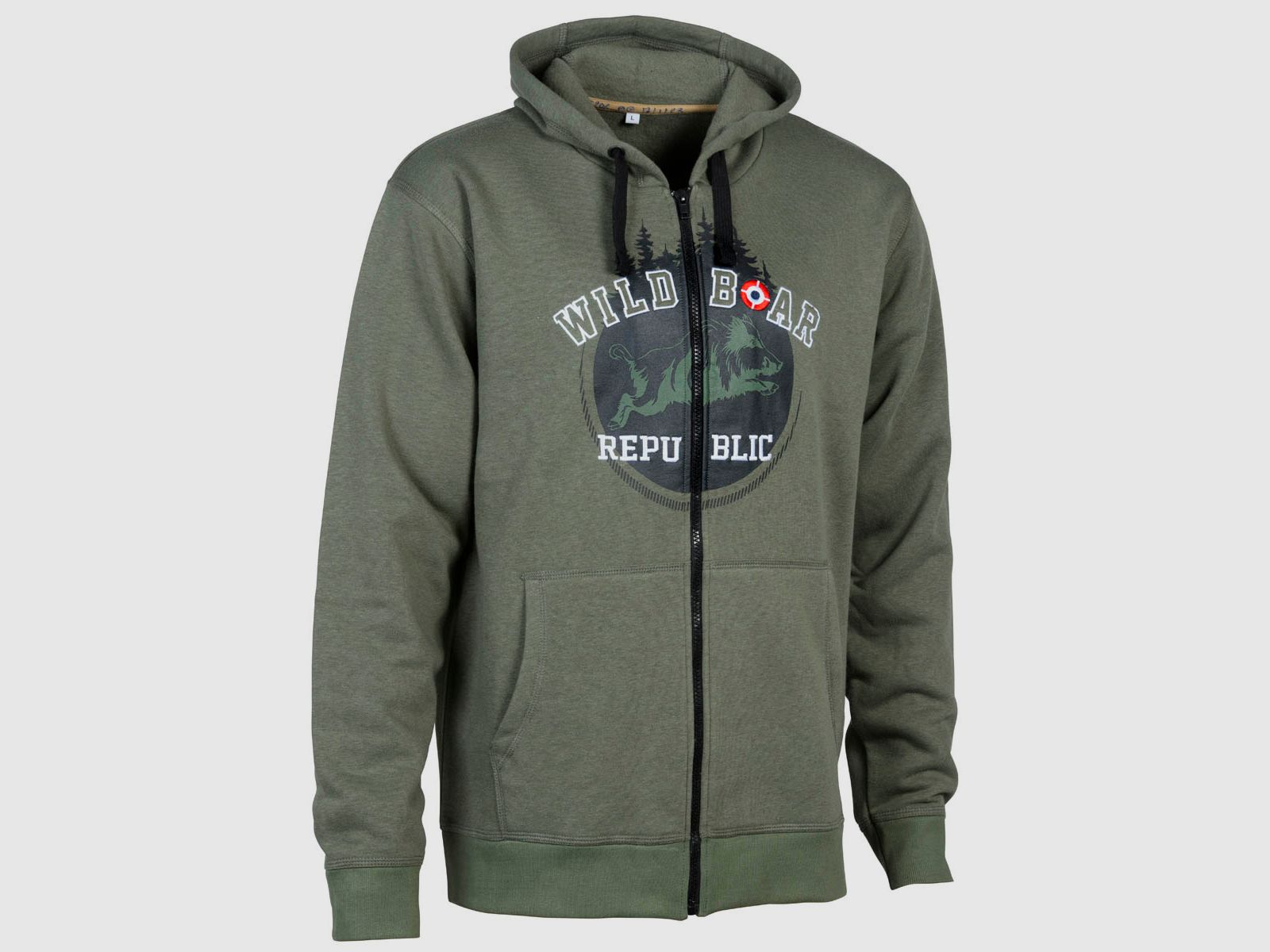 Percussion Sweatshirt mit Zip Republic khaki