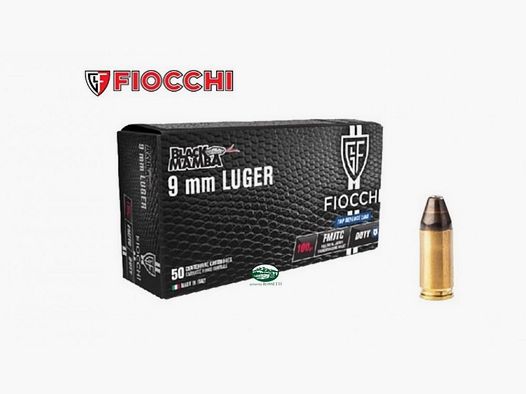 FIOCCHI Munition Kal. 9 Luger BLACK MAMBA 100 gr. FMJTC