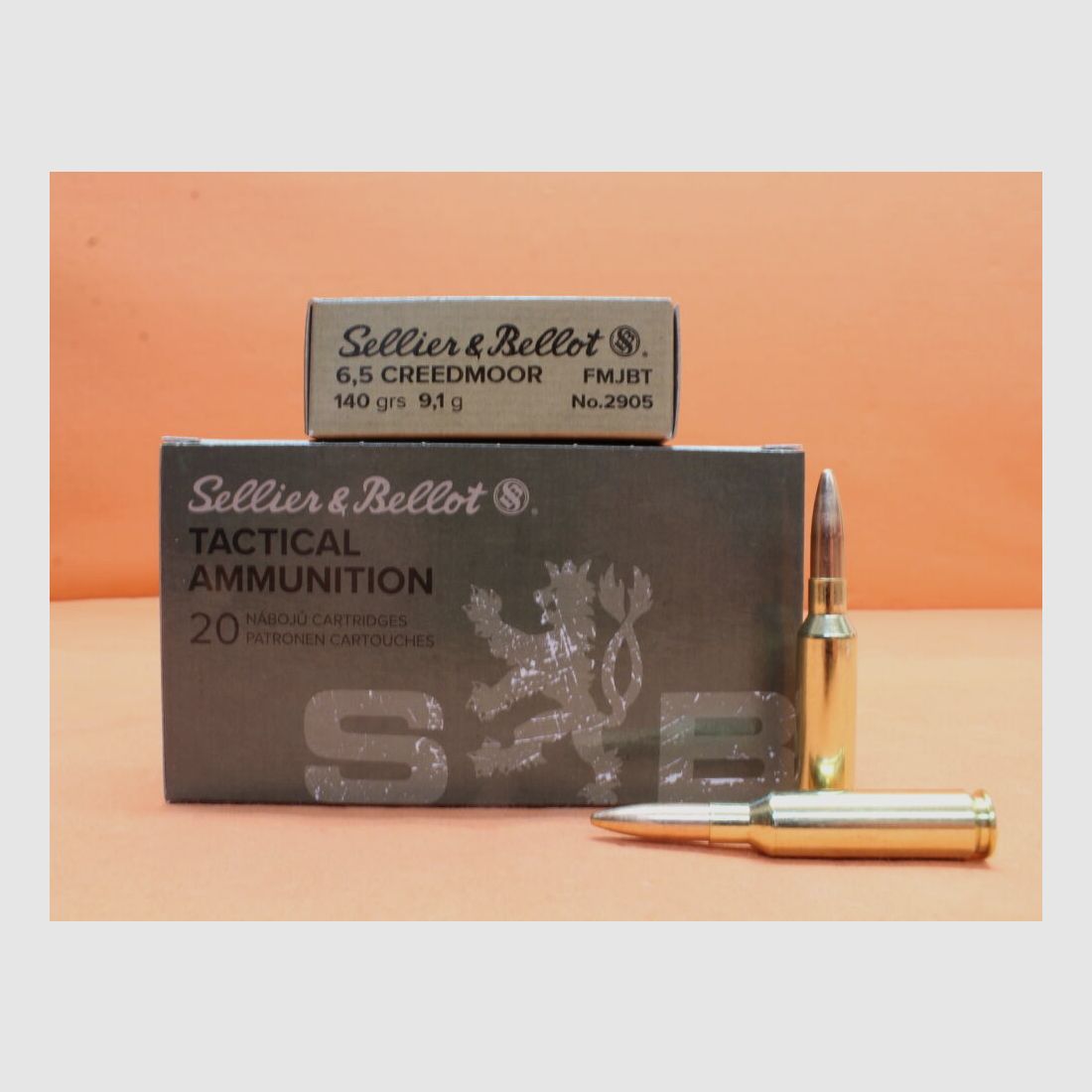 Sellier & Bellot S&B Patrone 6,5mmCreedmoor S&B/ Sellier&Bellot 140grs FMJ (2905)