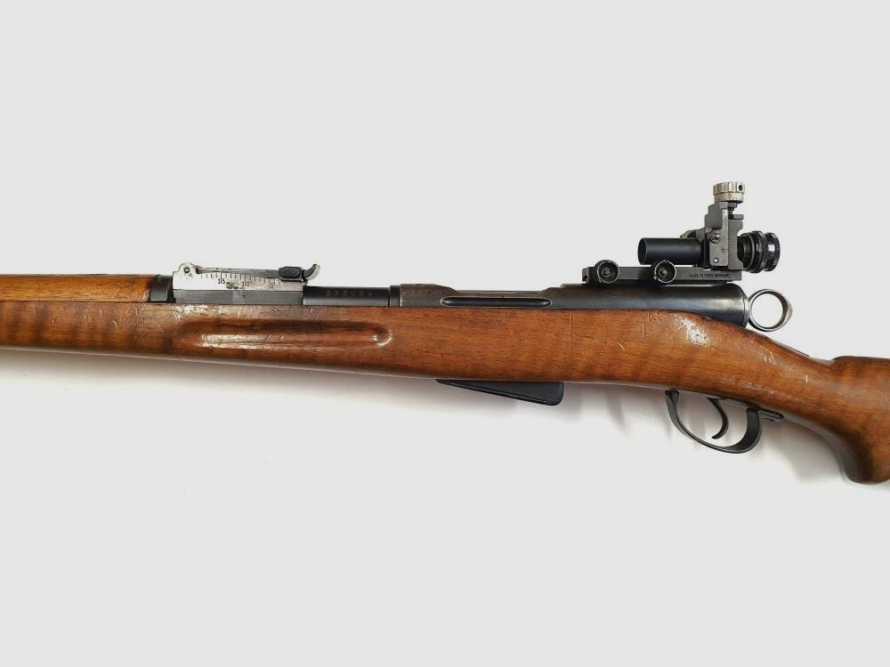 Waffenfabrik Bern Repetierbüchse Waffenfabrik Bern Gewehr IG1911 Kaliber 7,5x55swiss komplett nummerngleich + Diopter