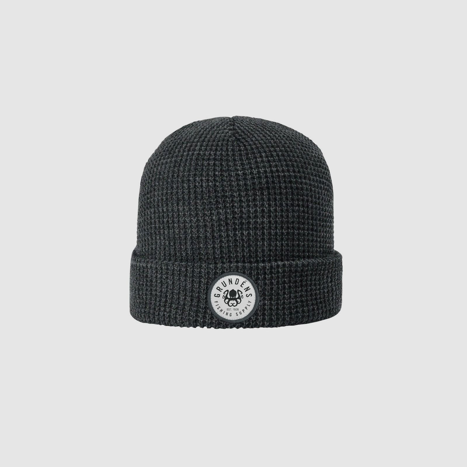 Grundéns Kracken Waffle Beanie Heather Charcoal