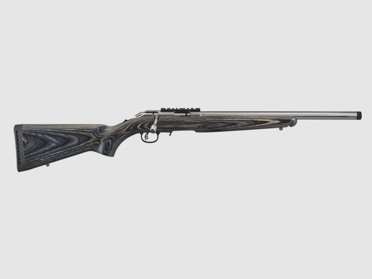CARA RUGER AMERICAN RIMFIRE TARGET .22LR 10CPS 18" 46CM INOX LAMELLE NOIRE (1C)