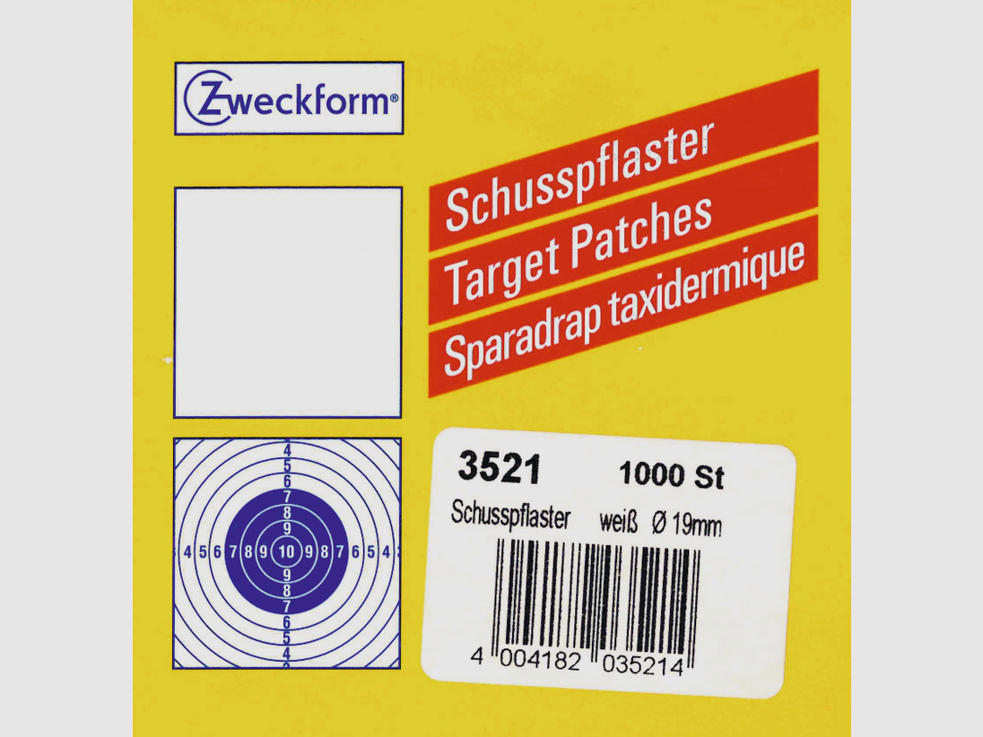 Schietpleister wit Ø 19 mm