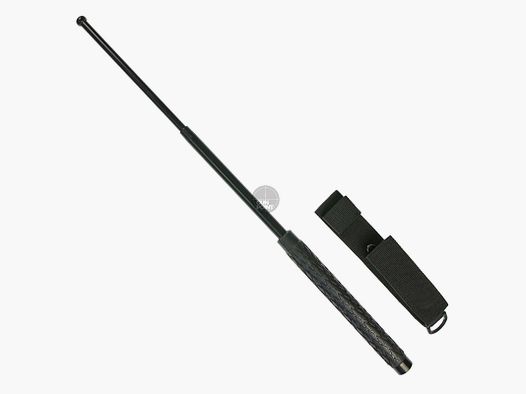 Teleskopschlagstock aus Stahl mit Gummigriff - 16 Zoll - inkl. Holster
