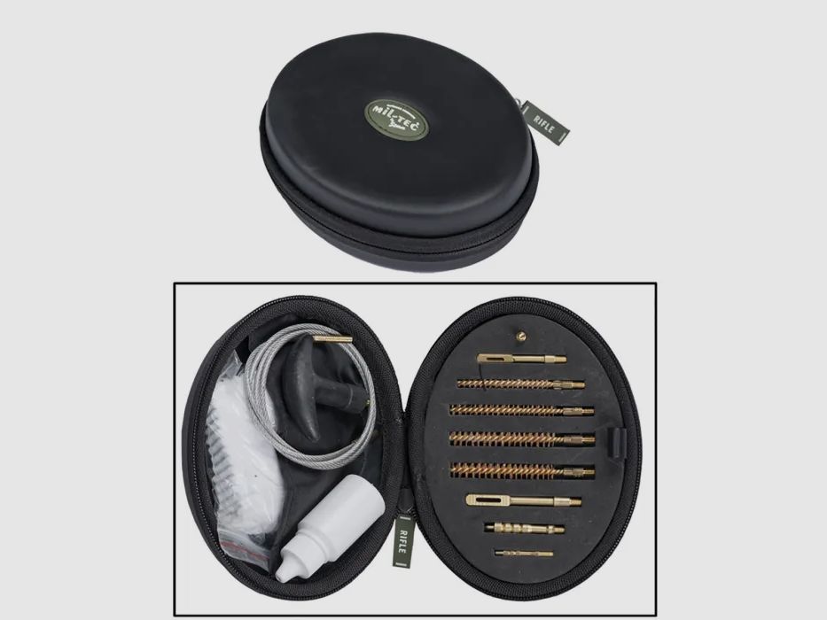 Set di pulizia per fucile, calibro 17, 22, 30, 270, 280 e 7,7 mm - incluso box