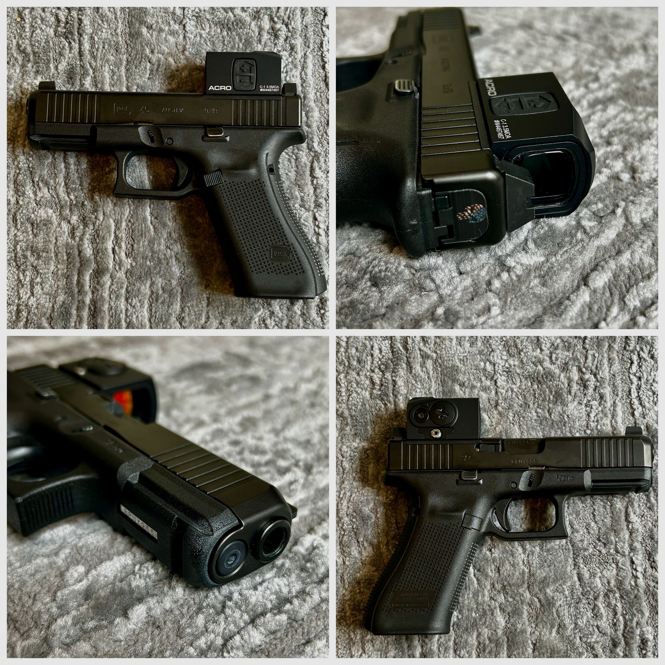 Glock 45 MOS FS Kal. 9mm + AIMPOINT ACRO + SAFARILAND Holster