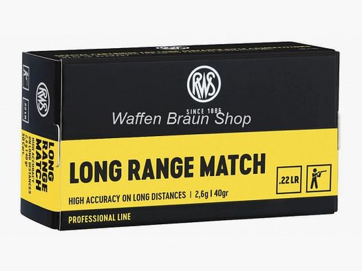 RWS .22 LONG RANGE MATCH 2,6g/40gr 50 pezzi