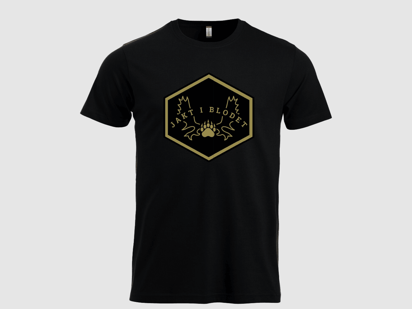New Classic T-Shirt "Jakt i Blodet" Herren Schwarz - XL