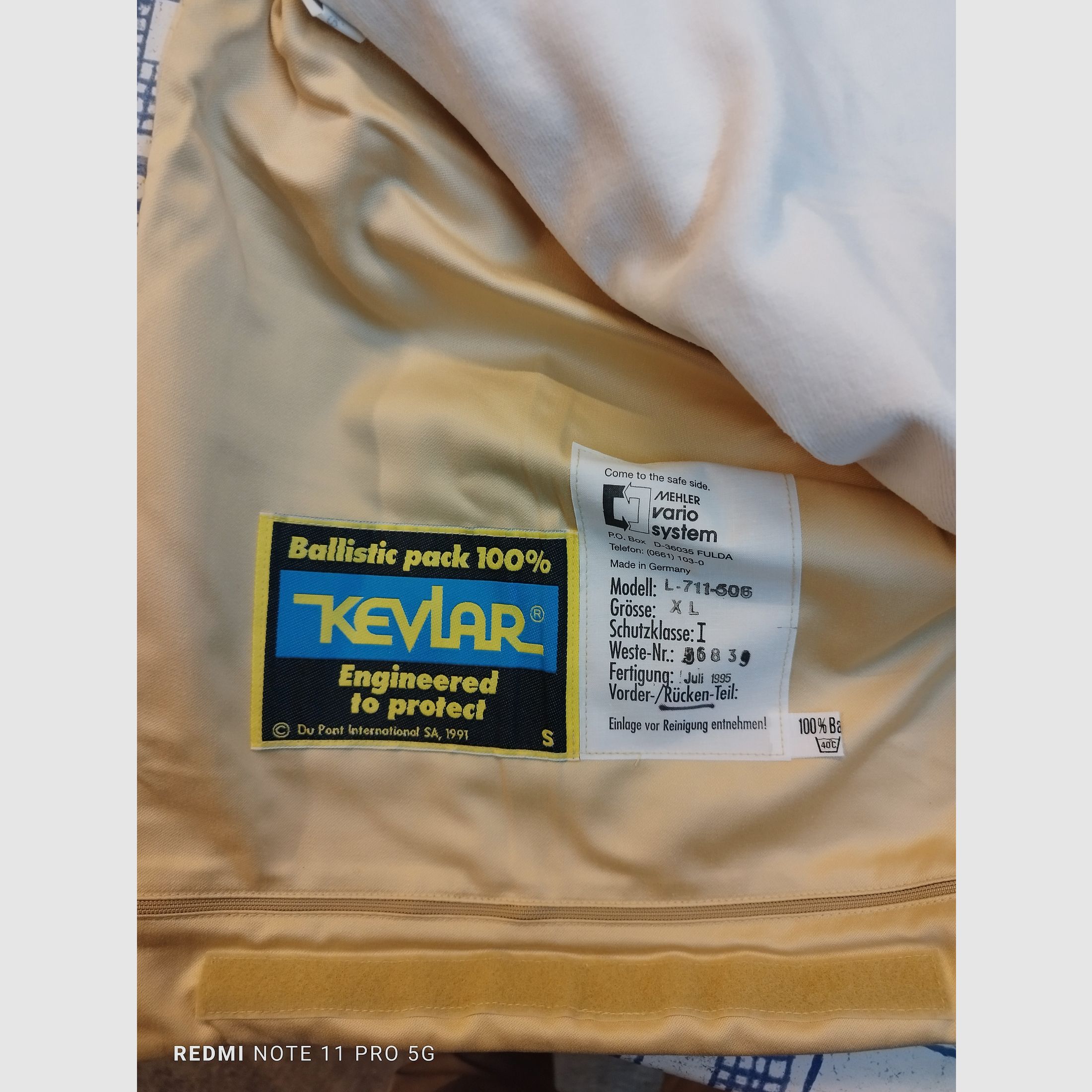 Außenhülle für ballistische Schutzweste