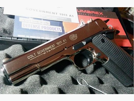 Neuer Colt Government 1911 A1 chrom polished in der OVP.....plus Munition