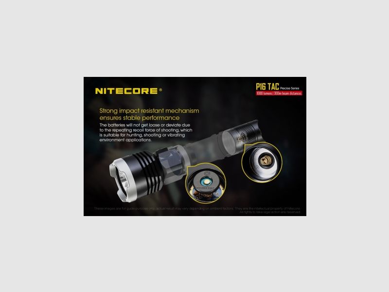 Linterna Nitecore P16 TAC 1000 lúmenes, imagen 7 de 20
