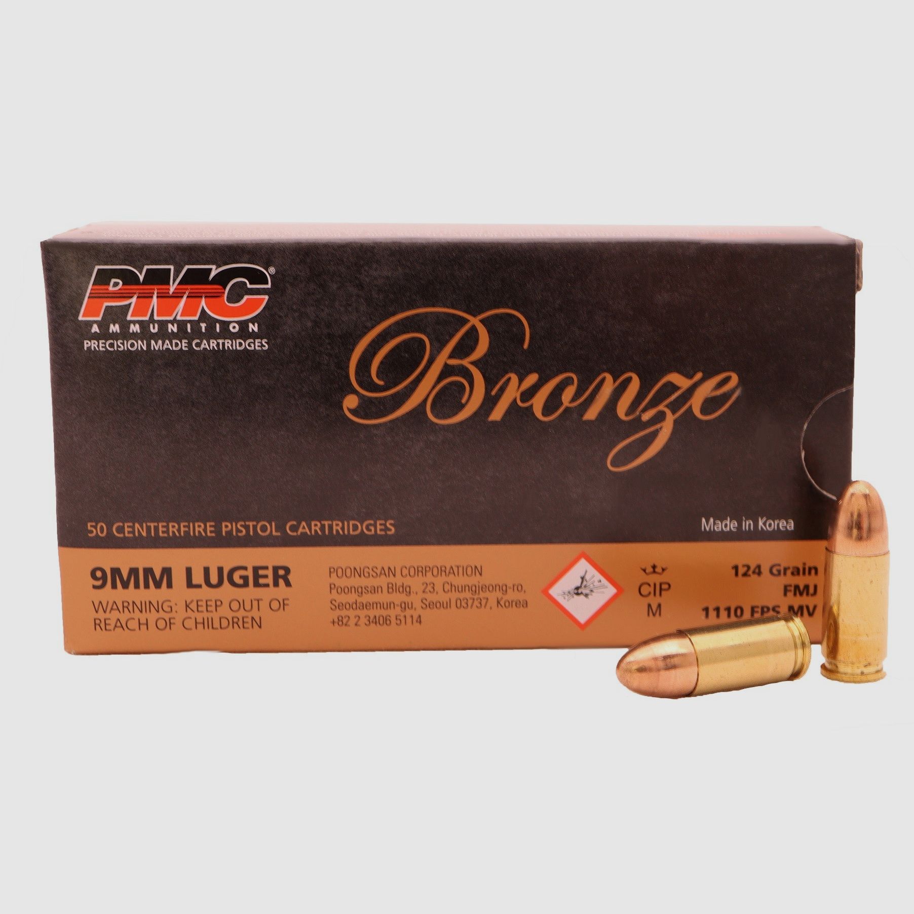 9mm Luger FMJ 124 grs. PMC