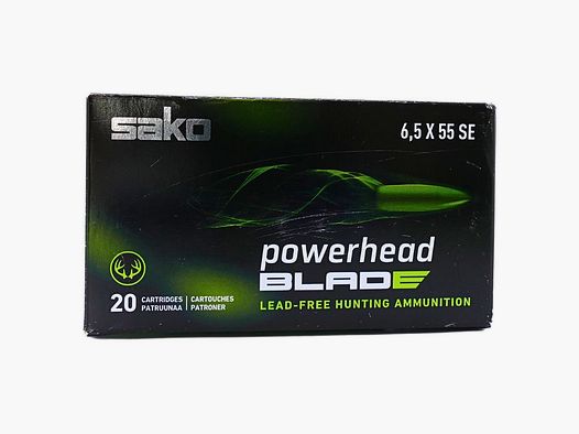 Sako 6,5x55 Powerhead Blade 7,8g/120grs cartouches de fusil