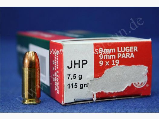 S+B 9mm Luger JHP 115grs. 50St